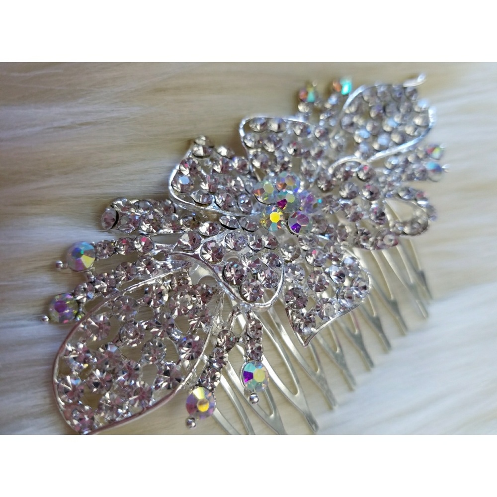 Wedding Bride Rhinestone Hair Comb - Picture 2 of 4
